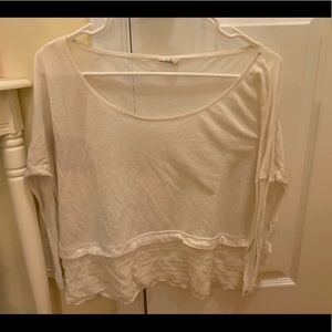 Free people white shirt lace detail small